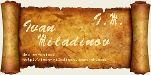 Ivan Miladinov vizit kartica